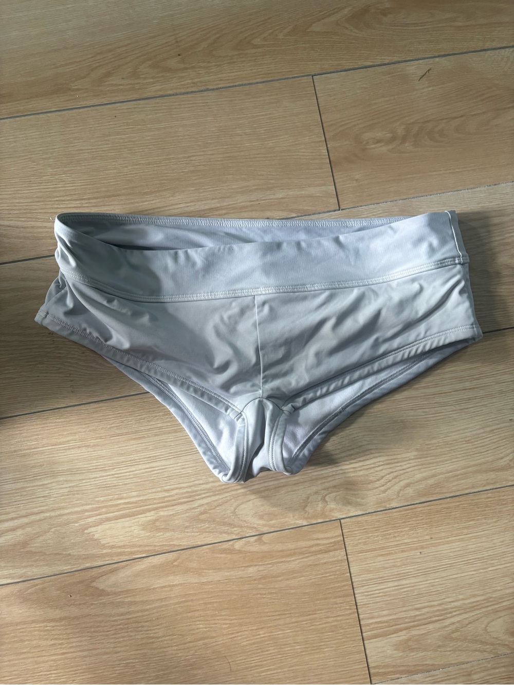 Athleta Light Gray Swim Briefs